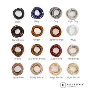 Heliums Small No Damage Hair Ties - 1 Inch Reusable Elastics