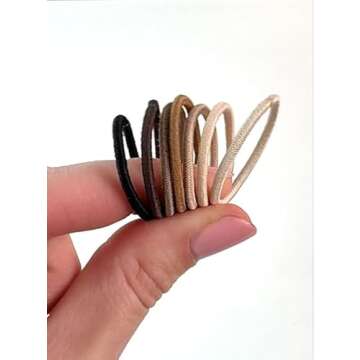 Heliums Small No Damage Hair Ties - 1 Inch Reusable Elastics