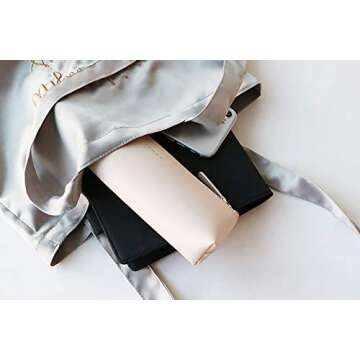 Doraking Pencil Bag Pen Case Cosmetic Makeup/ Stationery Pouch Bag Case/PU Leather Small Pouch Students Stationery Pouch Zipper Bag for Pens, Pencils, Markers (Apricot)