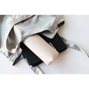 Doraking Pencil Bag Pen Case Cosmetic Makeup/ Stationery Pouch Bag Case/PU Leather Small Pouch Students Stationery Pouch Zipper Bag for Pens, Pencils, Markers (Apricot)