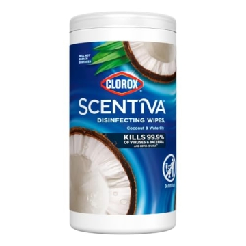 Clorox Scentiva Bleach Free Wipes, 75 Count for Cleaning