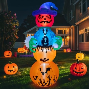 6FT Halloween Inflatable Pumpkin Decorations for Yard & Party Fun