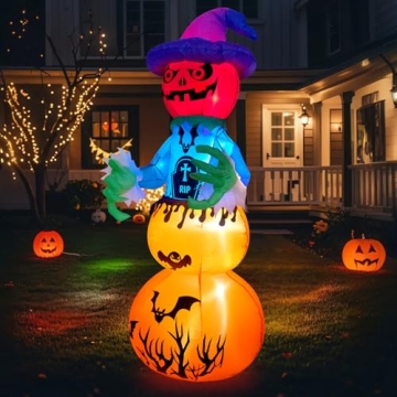 6FT Halloween Inflatable Pumpkins for Yard Decor