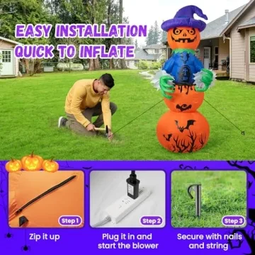 6FT Halloween Inflatable Pumpkins for Yard Decor