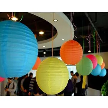 LURICO 16 Colorful Paper Lanterns for Parties & Home Decor