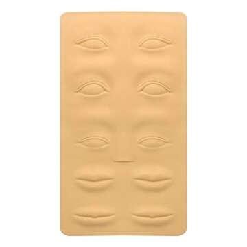 Pinkiou 6 PCS 3D Microblading Tattoo Practice Skin for Eyebrows Lips Permanent Cosmetic Makeup Training Fake Skin for Beginners and Experienced Tattoo Artists