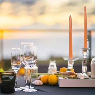 CandleNScent Taper Candles - Dripless 10 Inch Unscented Orange Pack