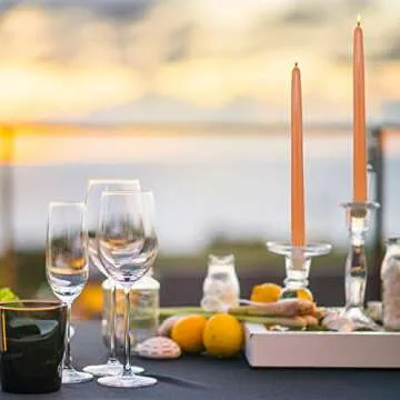 CandleNScent Taper Candles - Dripless 10 Inch Unscented Orange Pack