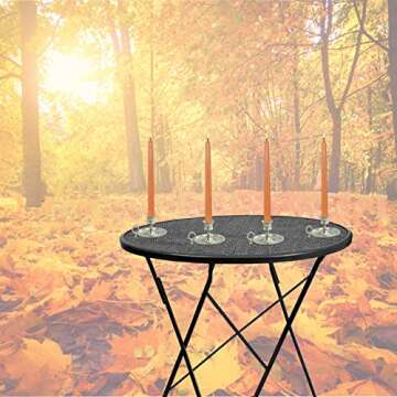 CandleNScent Taper Candles - Dripless 10 Inch Unscented Orange Pack