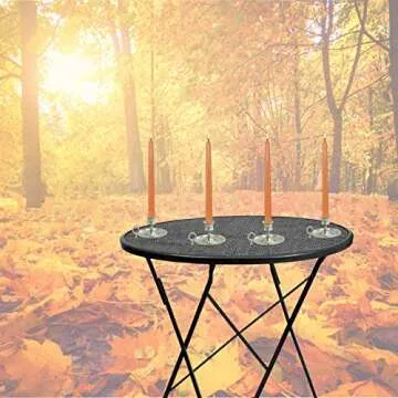 CandleNScent Taper Candles - Dripless 10 Inch Unscented Orange Pack