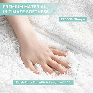 Cozy Wemore Shaggy Long Fur Weighted Blanket for Adults