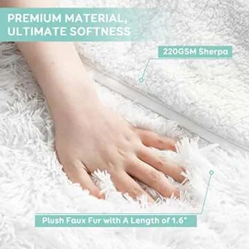 Cozy Wemore Shaggy Long Fur Weighted Blanket for Adults