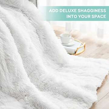 Cozy Wemore Shaggy Long Fur Weighted Blanket for Adults