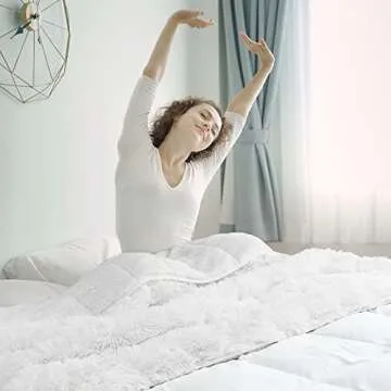 Cozy Wemore Shaggy Long Fur Weighted Blanket for Adults