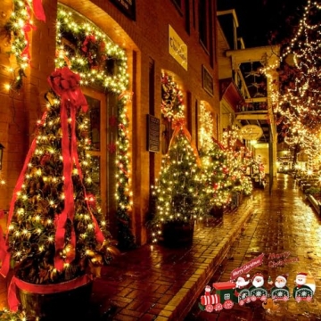 Warm White Christmas Lights with 8 Modes and Timer