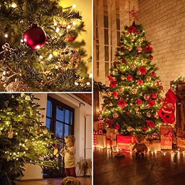 Warm White Christmas Lights with 8 Modes and Timer