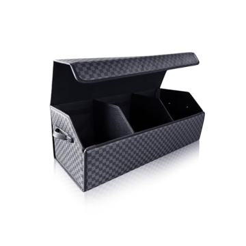Fyzeoty Car Organizers and Storage - Trunk Organizer for Suv Car,Car Trunk Leather Storage Box,Extra...