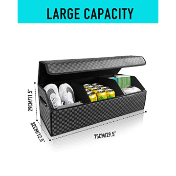 Fyzeoty Car Trunk Organizer - Premium Leather Storage Solution