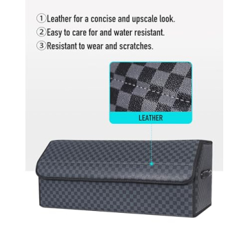 Fyzeoty Car Trunk Organizer - Premium Leather Storage Solution