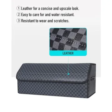 Fyzeoty Car Trunk Organizer - Premium Leather Storage Solution