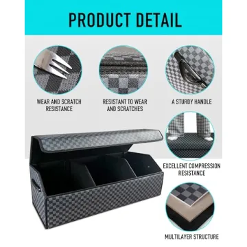Fyzeoty Car Trunk Organizer - Premium Leather Storage Solution