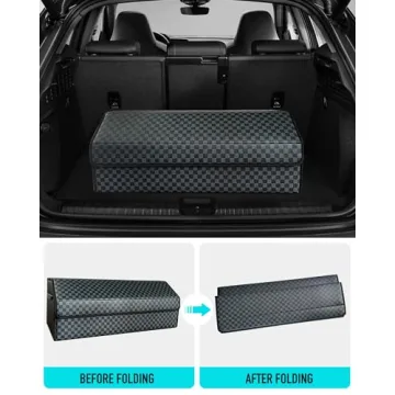 Fyzeoty Car Trunk Organizer - Premium Leather Storage Solution