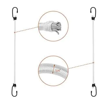 ZHOUBIN 18 Inch Bungee Cords with Hooks for All Uses