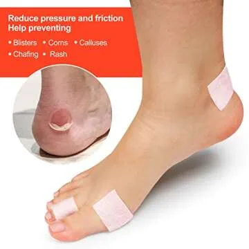 Moleskin Padding Blister Tape for Feet - Sumifun 25 Sheets Moleskin Pads for Blisters Adhesive Mole Skin Patch Blister Prevention Blister Pads for Feet, Heels and Toes, Calluses, Reduce Friction Pain