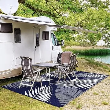 GENIMO Waterproof Outdoor Rug for Patios and Camping