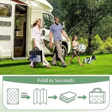 GENIMO Waterproof Outdoor Rug for Patios and Camping