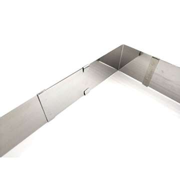 Daycount® Adjustable Cake Mousse Ring, Square Cake Baking Round Stainless Steel Cake Decor Fondant Mold Cake Mould