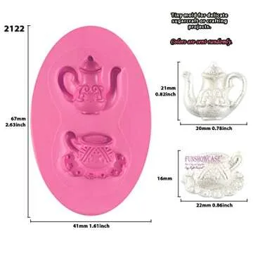 Mini Vintage Teapot Silicone Mold for Crafting