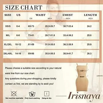 Irisnaya Seamless Body Shaper for Women Under Dress Strapless Shapewear Full Slip Smooth Tummy Control Bodysuit Cami Dresses（Beige，X-Small/Small）