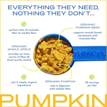 Native Pet Organic Pumpkin for Dogs - Natural Fiber Solution