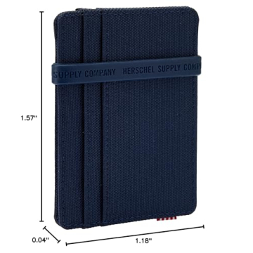 Herschel Men's Charlie Navy RFID Card Case Wallet