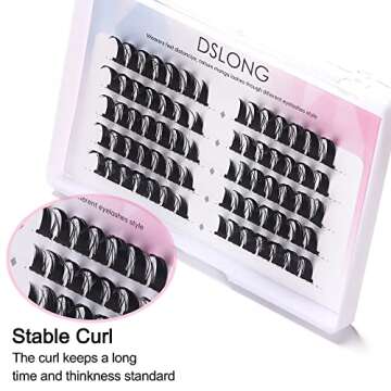 DSLONG Manga Lashes Natural Look Individual Lash Wispy Silky Anime Eyelashes Cluster Japanese Cospla...