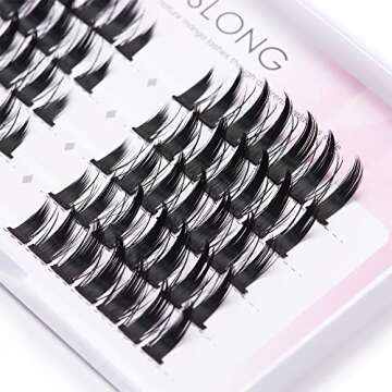 DSLONG Manga Lashes Natural Look Individual Lash Wispy Silky Anime Eyelashes Cluster Japanese Cosplay False Eyelashes Reusable, Look Like Extensions DIY At Home