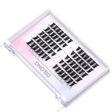 DSLONG Manga Lashes Natural Look Individual Lash Wispy Silky Anime Eyelashes Cluster Japanese Cosplay False Eyelashes Reusable, Look Like Extensions DIY At Home