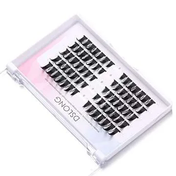 DSLONG Manga Lashes Natural Look Individual Lash Wispy Silky Anime Eyelashes Cluster Japanese Cosplay False Eyelashes Reusable, Look Like Extensions DIY At Home