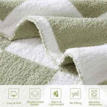 Cozy Checkered Throw Blanket for All Seasons - BEDHACEM