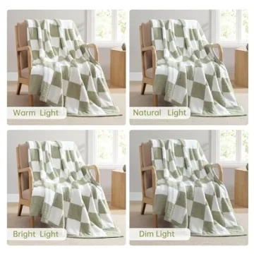 Cozy Checkered Throw Blanket for All Seasons - BEDHACEM