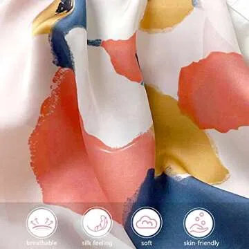Stylish mokoomiss Silk Feeling Scarf for Women 27.5 x 27.5
