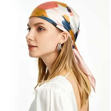 Stylish mokoomiss Silk Feeling Scarf for Women 27.5 x 27.5