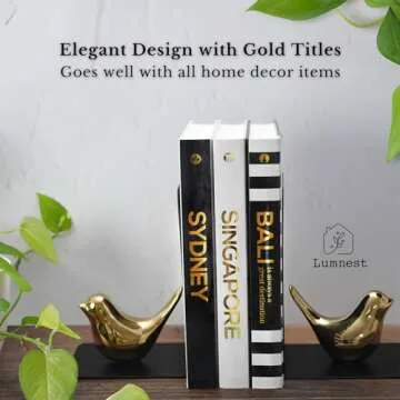 Decorative Books for Home Decor - Black and Gold Foiled Decor Books for Coffee Table - Decorative Hardcover Display Faux Books for Bookshelf – Fashion Designer Books Decor Set of 3