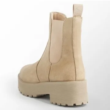 MUSSHOE Chelsea Chunky Heel Boots for Stylish Comfort