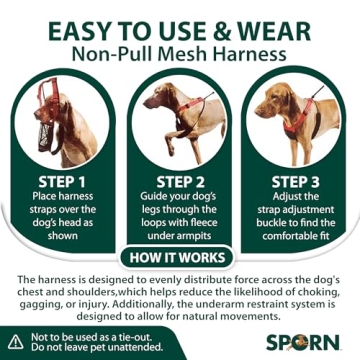 Sporn No Pull Dog Harness for Easy Walks with Pets
