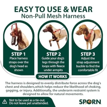 Sporn No Pull Dog Harness for Easy Walks with Pets
