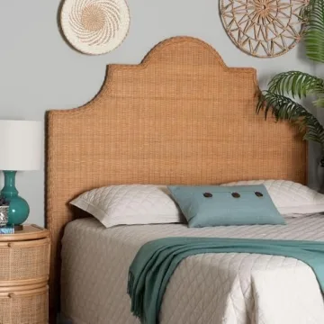 Stylish Bali & Pari Melanie Rattan Headboard for King Beds