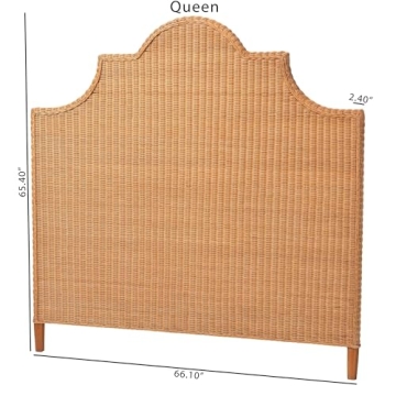 Stylish Bali & Pari Melanie Rattan Headboard for King Beds