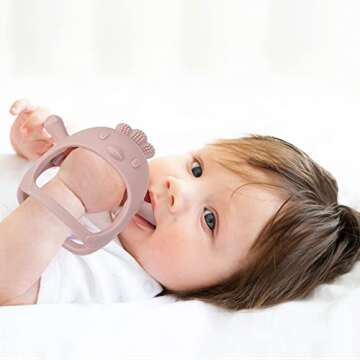 PandaEar 2 Pack Silicone Baby Teething Toys for Ultimate Comfort